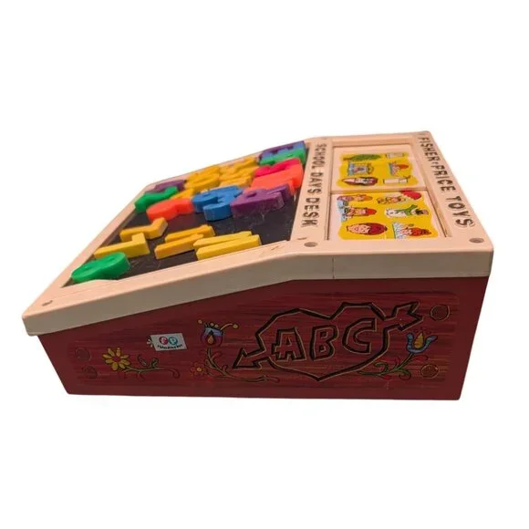 Fisher-Price School Days Desk Vintage Educational Toy Magnetic Letters Numbers - Picture 9 of 13
